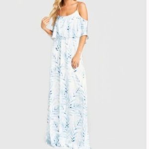 Show Me Your Mumu Caitlin Ruffle Maxi Dress ~ in Blue Me Away